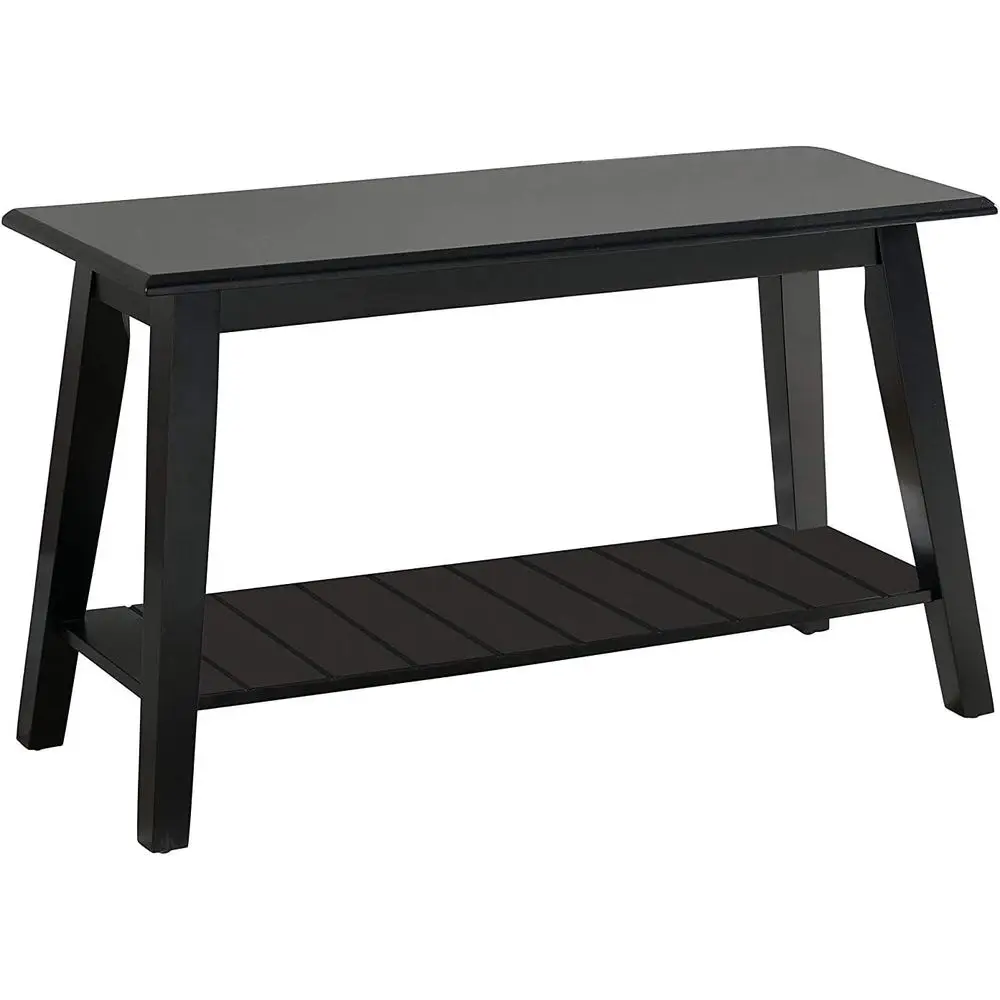 Modern Entryway Shoe Storage Bench with Shelf, Black
Modern Entryway Shoe Storage Bench with Shelf, Black