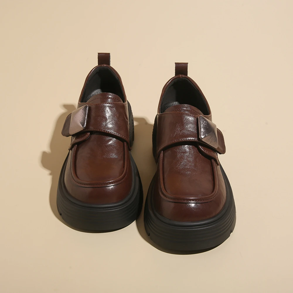 Black Thick Bottom British Style Women's Platform Loafers New Arrival Versatile Flat Shoes round Toe High Heel Rubber Outsole
Black Thick Bottom British Style Women's Platform Loafers New Arrival Versatile Flat Shoes round Toe High Heel Rubber Outsole