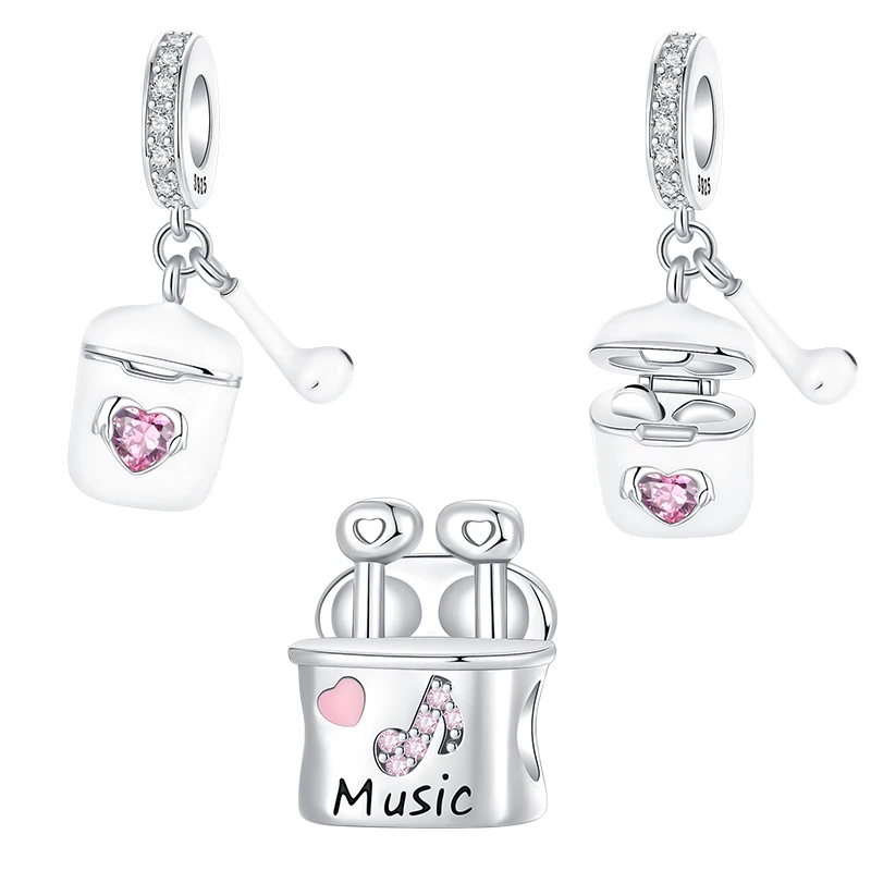 925 Sterling Silver Music Headphones Series Charms Fit 925 Original Beads Bracelet for Women Jewelry Gift Making
925 Sterling Silver Music Headphones Series Charms Fit 925 Original Beads Bracelet for Women Jewelry Gift Making