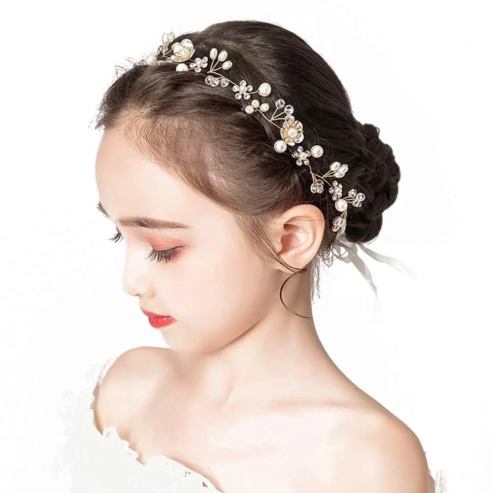 Princess Pearl Flower Headband for Girls, White Flower Crown Wedding Hair Accessory
Princess Pearl Flower Headband for Girls, White Flower Crown Wedding Hair Accessory