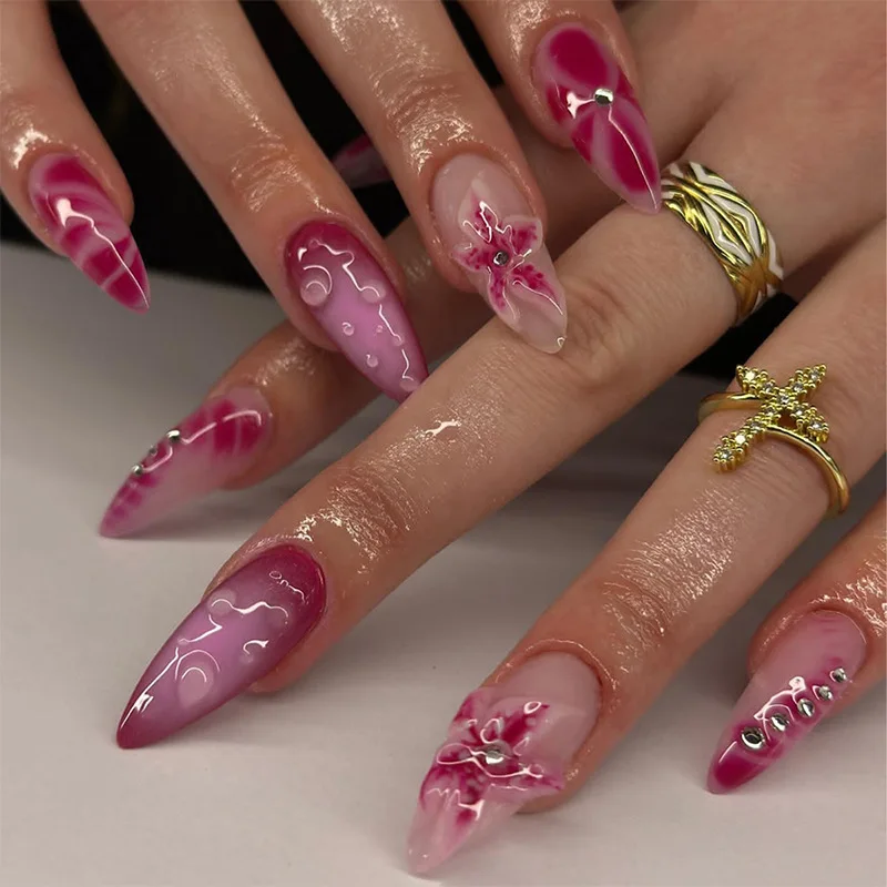 24PCS Simple Almond False Nails 3D Sweet Flower White French Press on Nails Full Cover Artificial Detachable Manicure Nail Tips
24PCS Simple Almond False Nails 3D Sweet Flower White French Press on Nails Full Cover Artificial Detachable Manicure Nail Tips