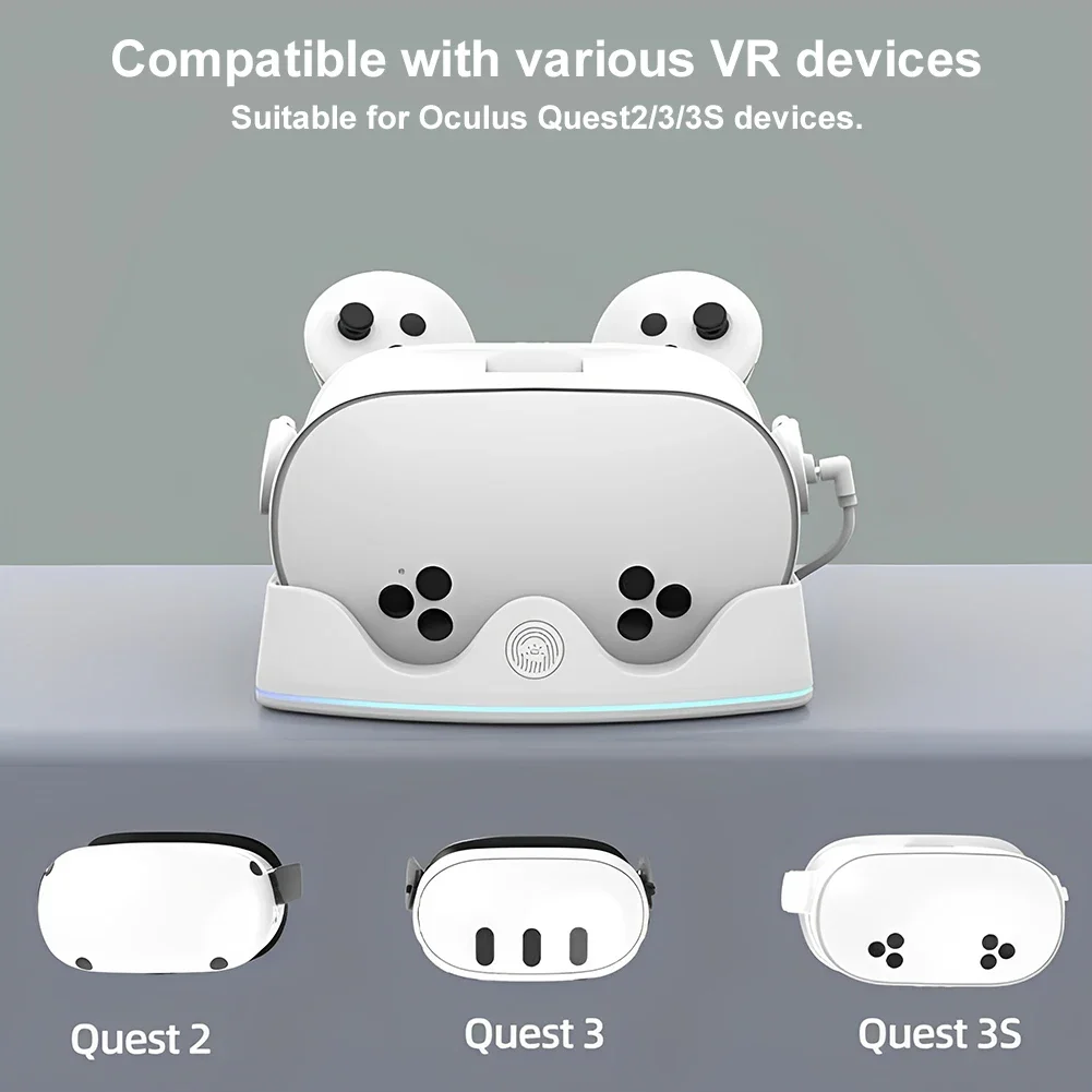 Charging Dock for Meta Quest 3S VR Headest Fast Charging Station with RGB Light Charging Stand for Meta Quest 3S/Quest 3/Quest 2
Charging Dock for Meta Quest 3S VR Headest Fast Charging Station with RGB Light Charging Stand for Meta Quest 3S/Quest 3/Quest 2