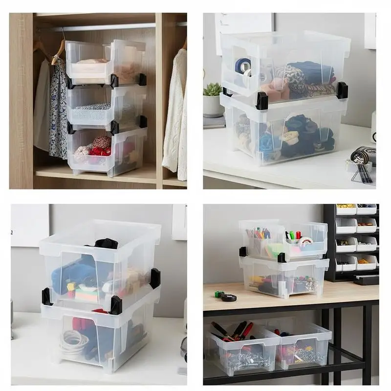 Free Shipping-Transparent Organizing Containers 14.8 x 8.5 x 7.1 inch (6 Pack) For Closet Garage Office, Stackable Design Large
Free Shipping-Transparent Organizing Containers 14.8 x 8.5 x 7.1 inch (6 Pack) For Closet Garage Office, Stackable Design Large