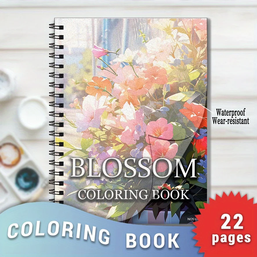 Blossom Coloring Book 8.3 X 11.2 Inches 22 Pages - Stress Relief And Positive Thinking Emotions Coloring Book
Blossom Coloring Book 8.3 X 11.2 Inches 22 Pages - Stress Relief And Positive Thinking Emotions Coloring Book