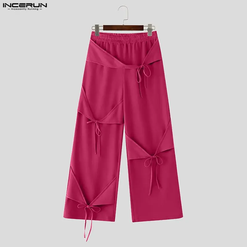 INCERUN Men Pants Solid Color Lace Up Joggers Loose Casual Trousers Men Streetwear Workout Fashion Male Long Pants Personality
INCERUN Men Pants Solid Color Lace Up Joggers Loose Casual Trousers Men Streetwear Workout Fashion Male Long Pants Personality