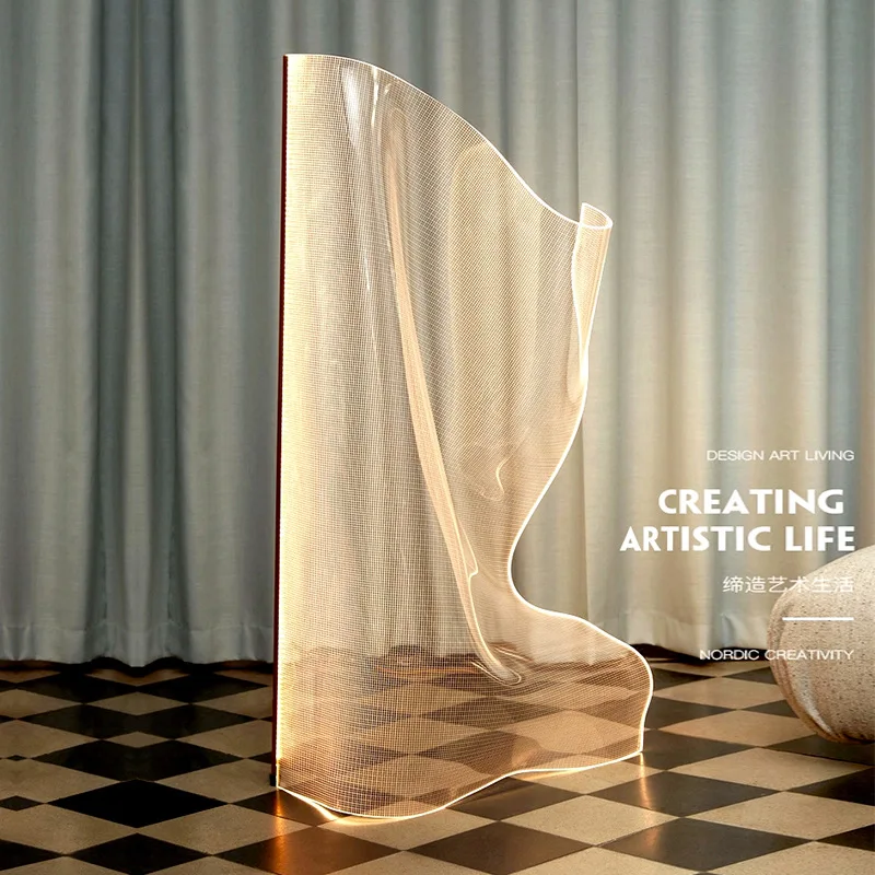 Minimalist designer floor lamp living room bedroom artistic personality acrylic streamer lamp room bedside ambient
Minimalist designer floor lamp living room bedroom artistic personality acrylic streamer lamp room bedside ambient