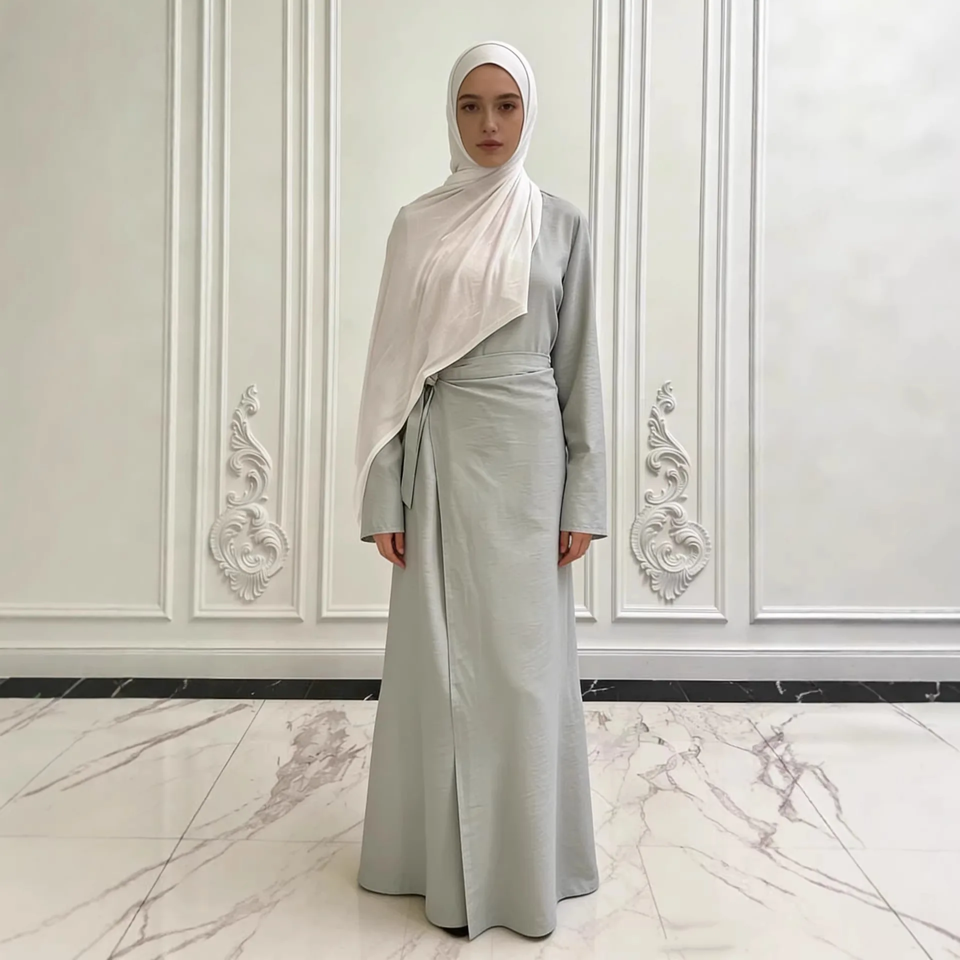 Мусульманский комплект Ramadan Eid, женская исламская одежда, турецкий кафтан, одинаковое платье, Дубай, Абая, арабский халат, Femme Musulmane, ансамбли
Мусульманский комплект Ramadan Eid, женская исламская одежда, турецкий кафтан, одинаковое платье, Дубай, Абая, арабский халат, Femme Musulmane, ансамбли