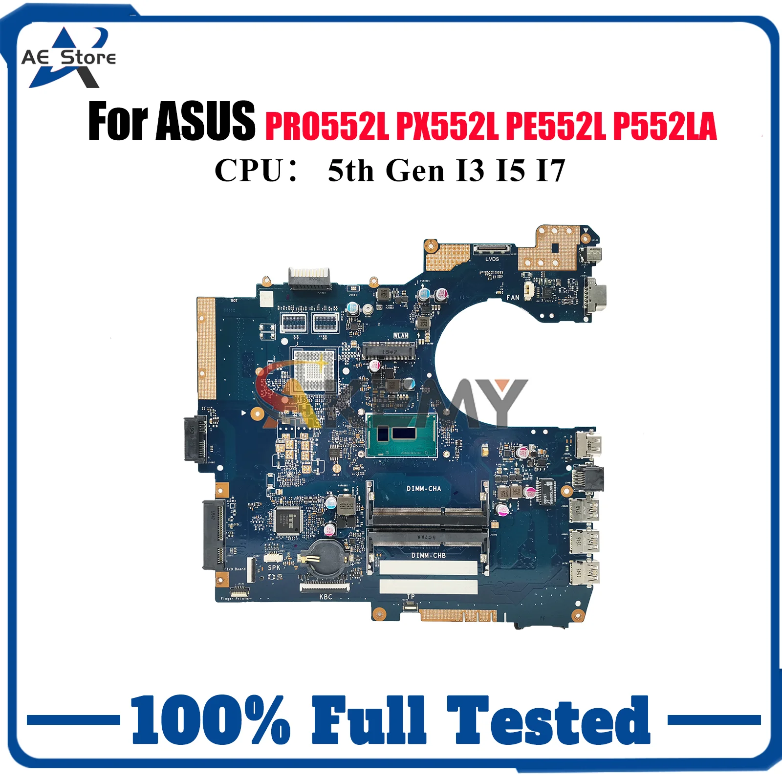 P552LA Laptop Motherboard For ASUS ProArt P552LJ P552L PE552L PX552L PRO552L P552LA Mainboard W/ I3 I5 I7 CPU tests OK fast ship
P552LA Laptop Motherboard For ASUS ProArt P552LJ P552L PE552L PX552L PRO552L P552LA Mainboard W/ I3 I5 I7 CPU tests OK fast ship