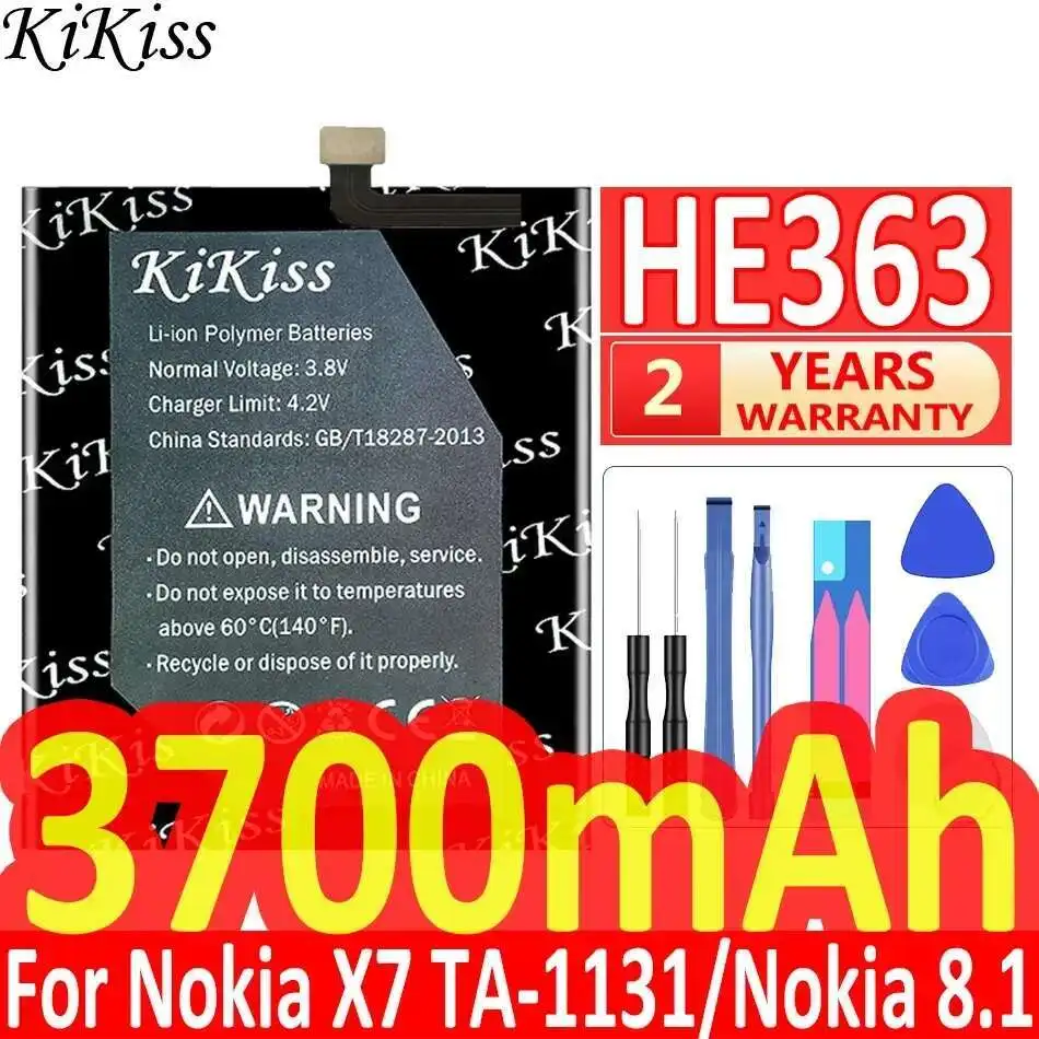 Mobile Phone Battery HE363 3700mAh For Nokia X7 TA-1131 TA-1119 For Nokia 8.1 TA-1119 TA-1128
Mobile Phone Battery HE363 3700mAh For Nokia X7 TA-1131 TA-1119 For Nokia 8.1 TA-1119 TA-1128