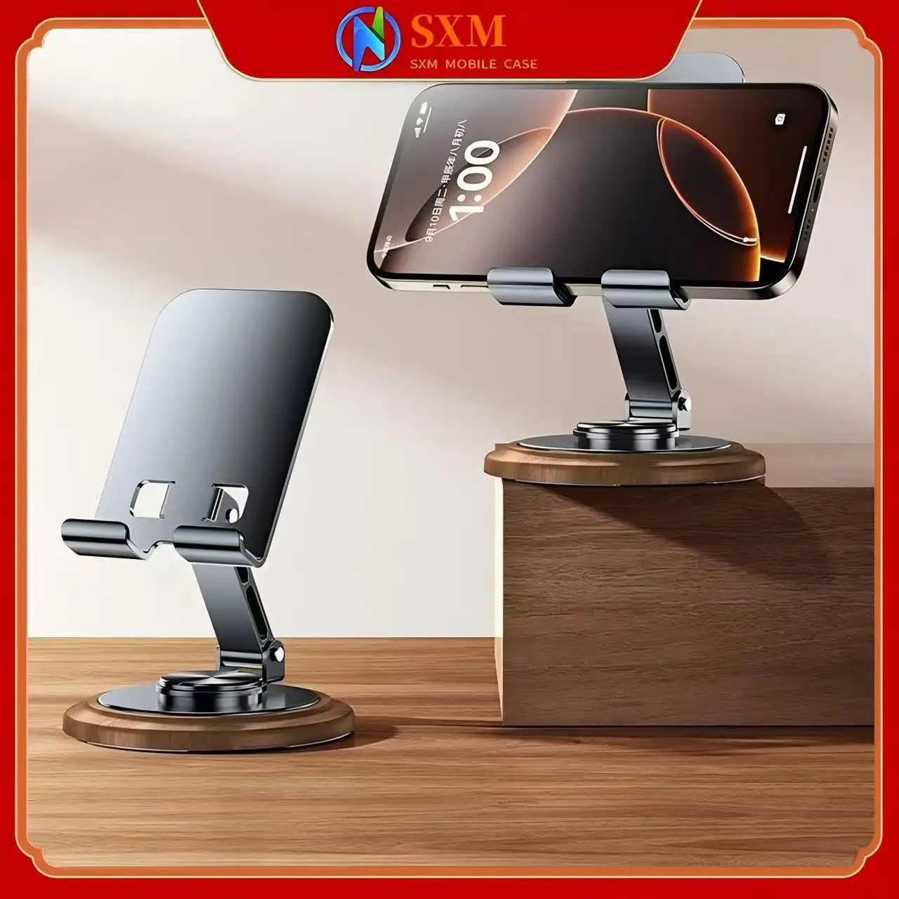 Full metal swivel phone holder black walnut wood grain foldable desktop phone holder
Full metal swivel phone holder black walnut wood grain foldable desktop phone holder