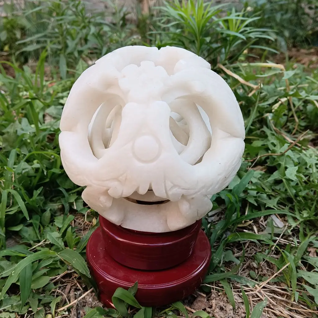 Home Decoration Green Jade Globe Handwork Carven 5 Layers Sphere Ball White Jade Good Geomantic Omen Ornament
Home Decoration Green Jade Globe Handwork Carven 5 Layers Sphere Ball White Jade Good Geomantic Omen Ornament