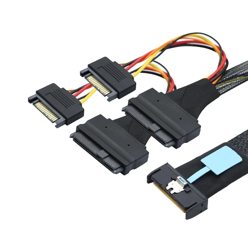 Кабель-адаптер для верхнего кренера Slimline SAS MCIO 8I 74P к 2-SFF 8639 + 15P Блок питания Серверный многофункциональный кабель
Кабель-адаптер для верхнего кренера Slimline SAS MCIO 8I 74P к 2-SFF 8639 + 15P Блок питания Серверный многофункциональный кабель