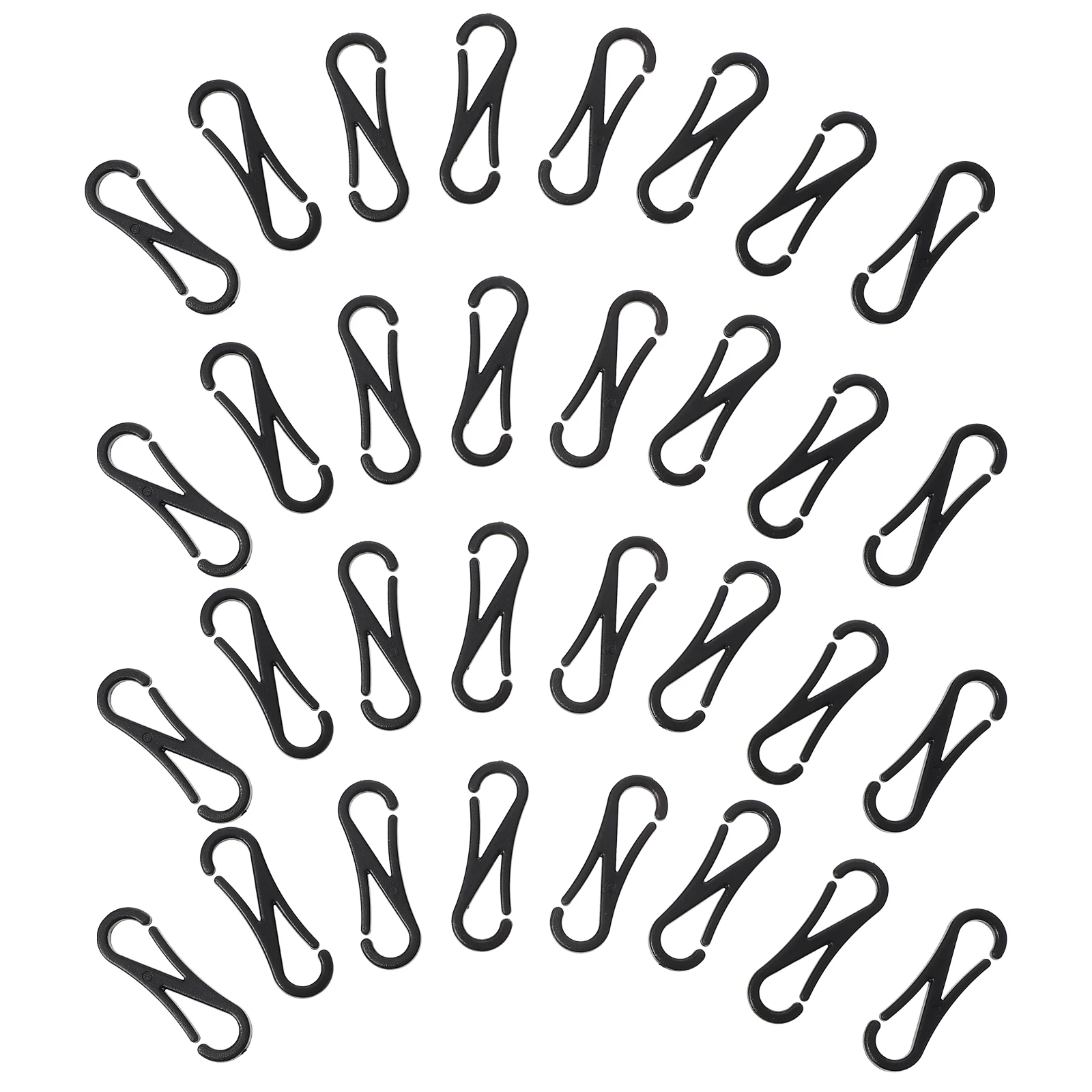 100pcs Black Plastic Hooks Durable Lanyard Accessories for Purse Zipper ID Cards Key Chain Climbing Camping Hiking
100pcs Black Plastic Hooks Durable Lanyard Accessories for Purse Zipper ID Cards Key Chain Climbing Camping Hiking