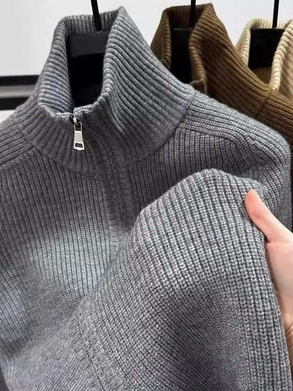 Теплый вязаный свитер Thiened на осень-зиму, унисекс, с высоким воротником, двойной молнией, повседневный, из полиэфирного волокна...
Теплый вязаный свитер Thiened на осень-зиму, унисекс, с высоким воротником, двойной молнией, повседневный, из полиэфирного волокна...