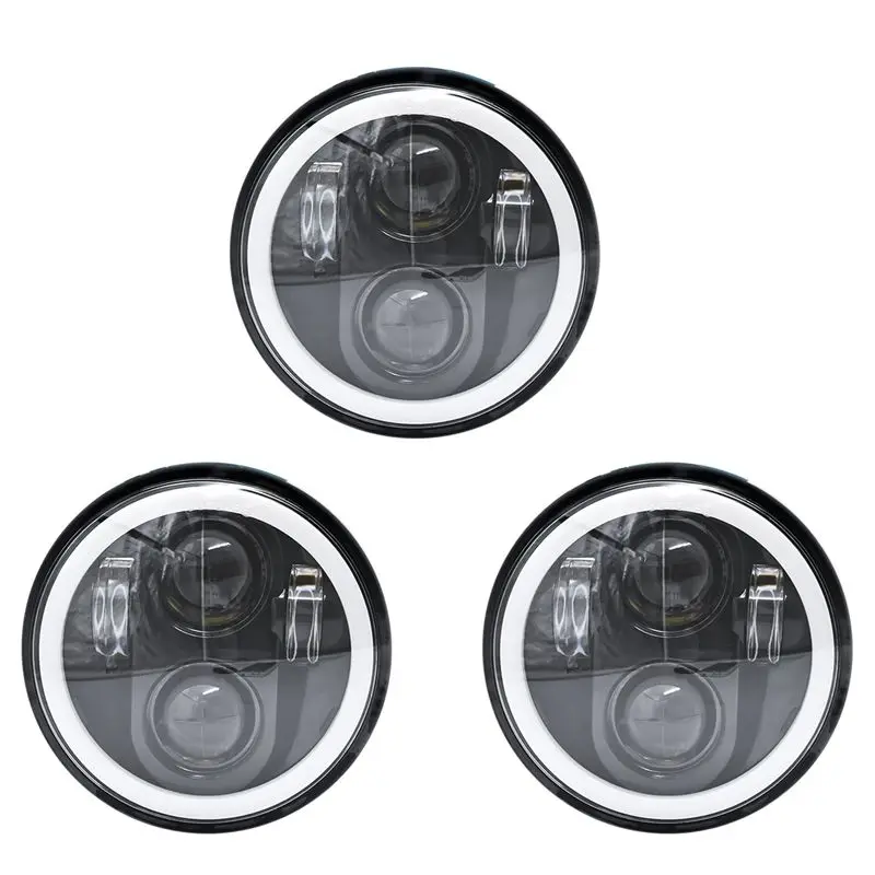 3Pcs 5.75 LED Headlight, 5-3/4 Motorcycle Headlight With White Halo DRL For Sportster Iron 883 Dyna Street Bob-T48C
3Pcs 5.75 LED Headlight, 5-3/4 Motorcycle Headlight With White Halo DRL For Sportster Iron 883 Dyna Street Bob-T48C