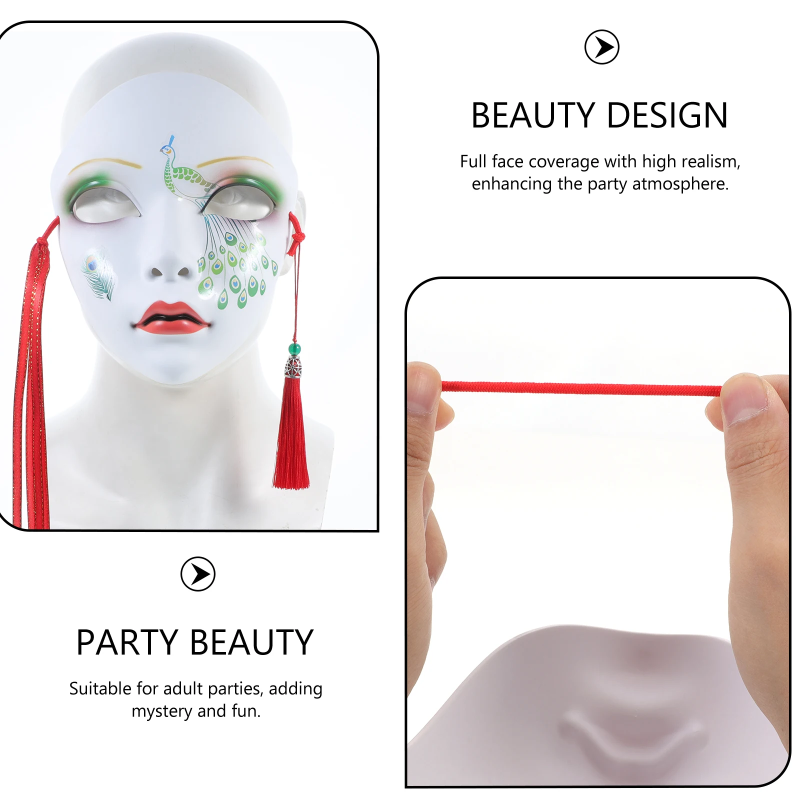 Female Mask for Fancy Dress Makeup Carnival Masks Women Decoration Pp Prop Cosplay 
Female Mask for Fancy Dress Makeup Carnival Masks Women Decoration Pp Prop Cosplay