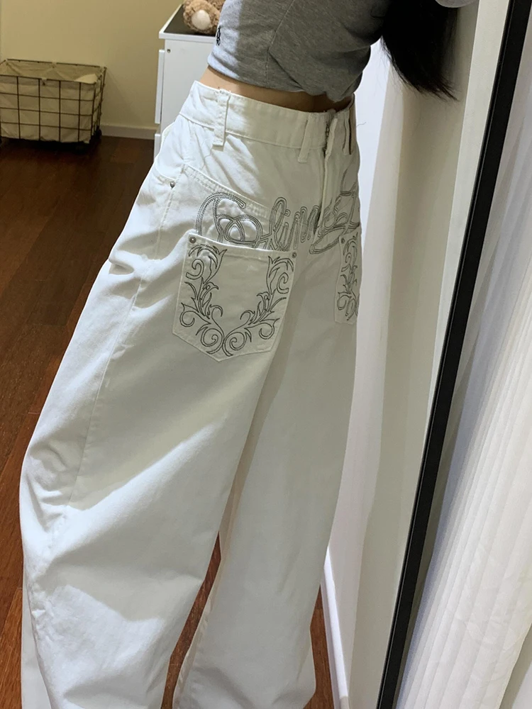 White Floral Embroidery Jeans Straight Loose Knife Pants Cleanfit Structure Luxury Streetwear Men's Casual Jeans Cotton Denim
White Floral Embroidery Jeans Straight Loose Knife Pants Cleanfit Structure Luxury Streetwear Men's Casual Jeans Cotton Denim