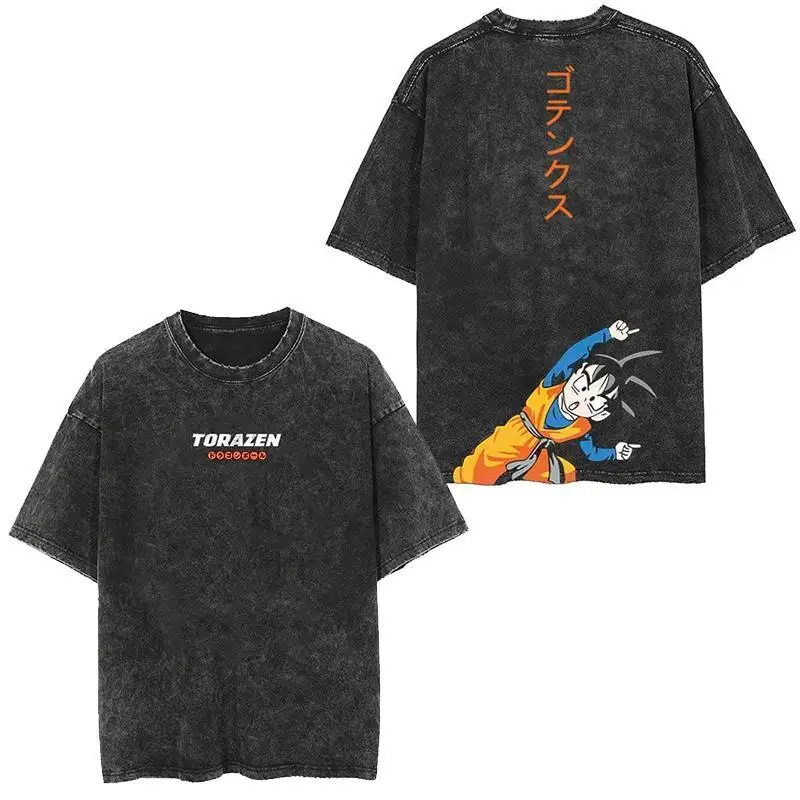 BANDAI Classic Dragon Ball Goku Cartoon Anime High Street Vintage Washed Do Old Short Sleeve Summer Trend Explosion T-shirt
BANDAI Classic Dragon Ball Goku Cartoon Anime High Street Vintage Washed Do Old Short Sleeve Summer Trend Explosion T-shirt