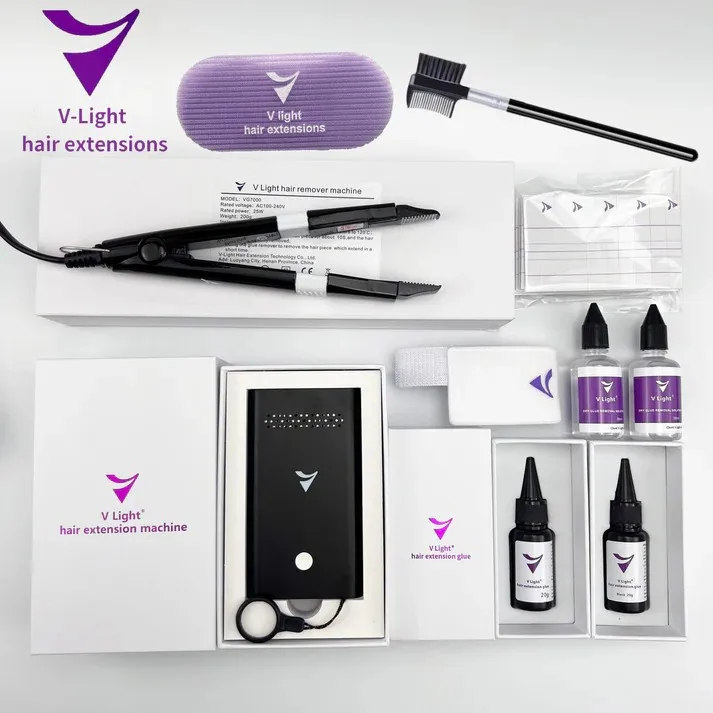2025 Индивидуальный логотип V-Light Glue V Light Набор для установки наращивания волос Инструмент
2025 Индивидуальный логотип V-Light Glue V Light Набор для установки наращивания волос Инструмент