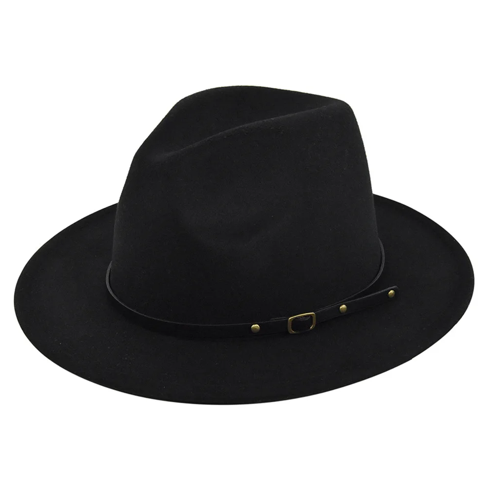 New British style fashionable jazz top hat autumn and winter women's woolen hat big eave hat trendy flat edge felt hat men
New British style fashionable jazz top hat autumn and winter women's woolen hat big eave hat trendy flat edge felt hat men