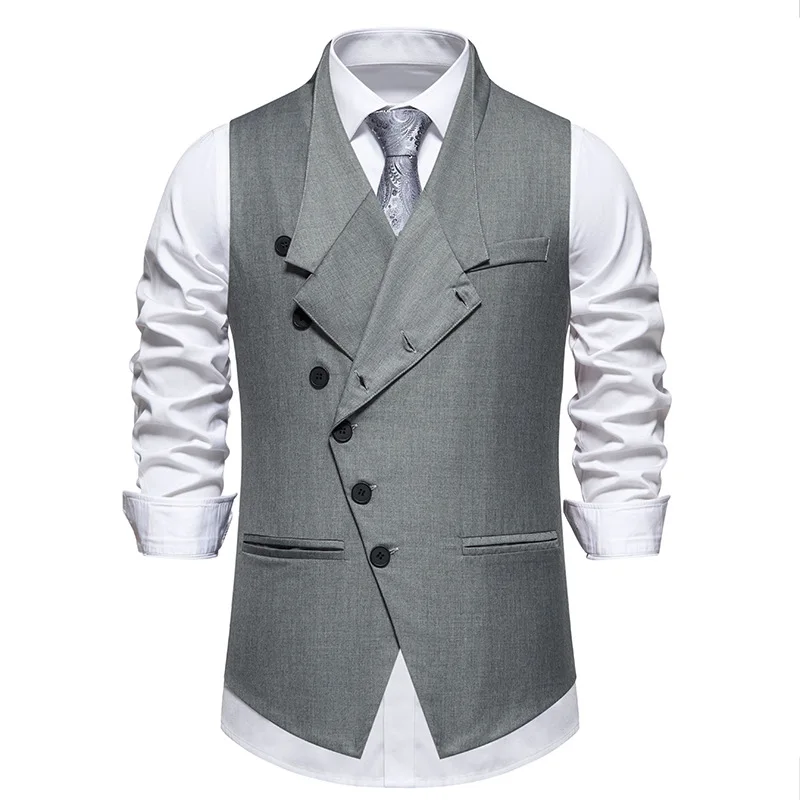 KIDWHXR Man Suit Vest Spring Autumn Thin Solid Stand Collar Male Waist Slim Sleeveless Single-breasted Business Wedding Men Vest
KIDWHXR Man Suit Vest Spring Autumn Thin Solid Stand Collar Male Waist Slim Sleeveless Single-breasted Business Wedding Men Vest