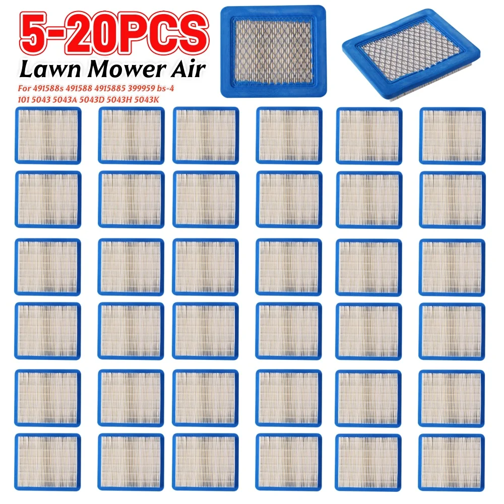 5-20pcs 491588s 399959 Air Filter for Briggs and Stratton 491588 Toro 20332 Craftsman 3364 Premium Lawn Mower Air Cleaner
5-20pcs 491588s 399959 Air Filter for Briggs and Stratton 491588 Toro 20332 Craftsman 3364 Premium Lawn Mower Air Cleaner