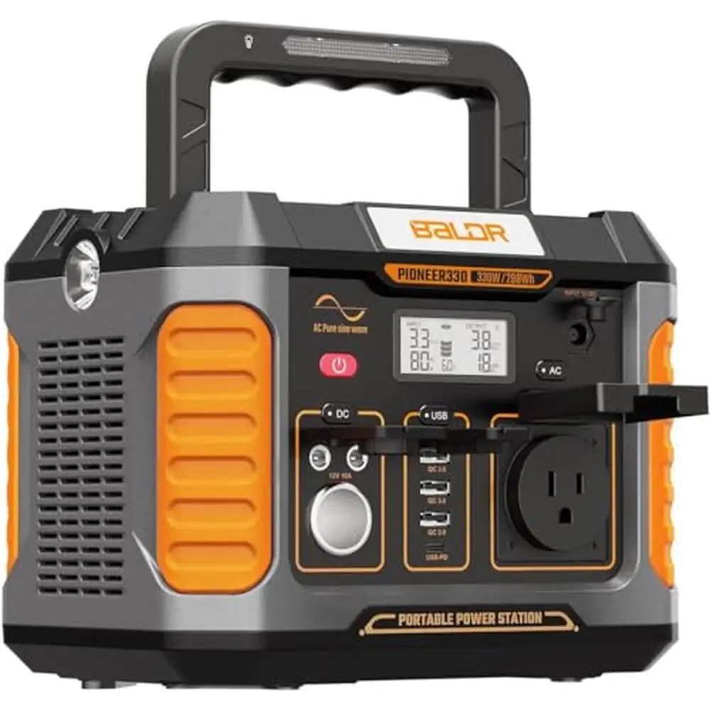 Portable Power Station Solar Generator 330W Lithium Battery CPAP Backup Supply 288Wh AC Outlet USB Type-C DC 12V Car Wireless
Portable Power Station Solar Generator 330W Lithium Battery CPAP Backup Supply 288Wh AC Outlet USB Type-C DC 12V Car Wireless