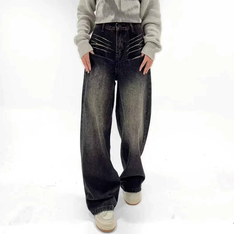 High Street Jeans Women's Clothing Wash Wide Leg PantsY2K Button Pocket Personality Loose Trousers Fashion Women's Jeans S-3XL
High Street Jeans Women's Clothing Wash Wide Leg PantsY2K Button Pocket Personality Loose Trousers Fashion Women's Jeans S-3XL