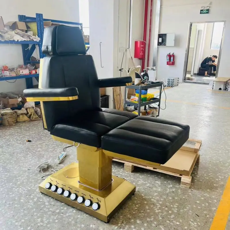 Hot Sale Luxury Gold Metal Base Salon Furniture Beauty Bed Massage Table 4 Motors Electric Bed for Salon With Foot Control
Hot Sale Luxury Gold Metal Base Salon Furniture Beauty Bed Massage Table 4 Motors Electric Bed for Salon With Foot Control