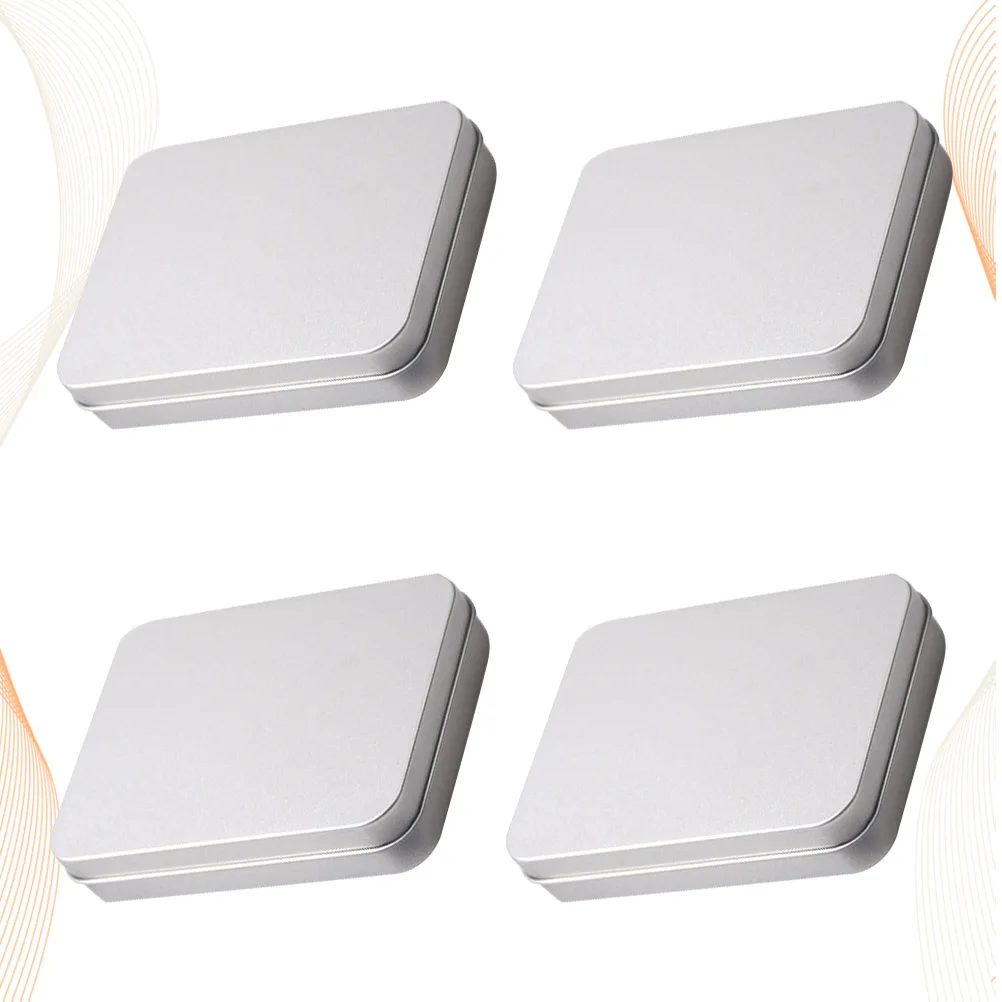 4pcs Mini Tinplate Boxes Portable Candy Box Containers Packaging Storage Box for Candy Gift Crafts (Flat Cover Silver)
4pcs Mini Tinplate Boxes Portable Candy Box Containers Packaging Storage Box for Candy Gift Crafts (Flat Cover Silver)