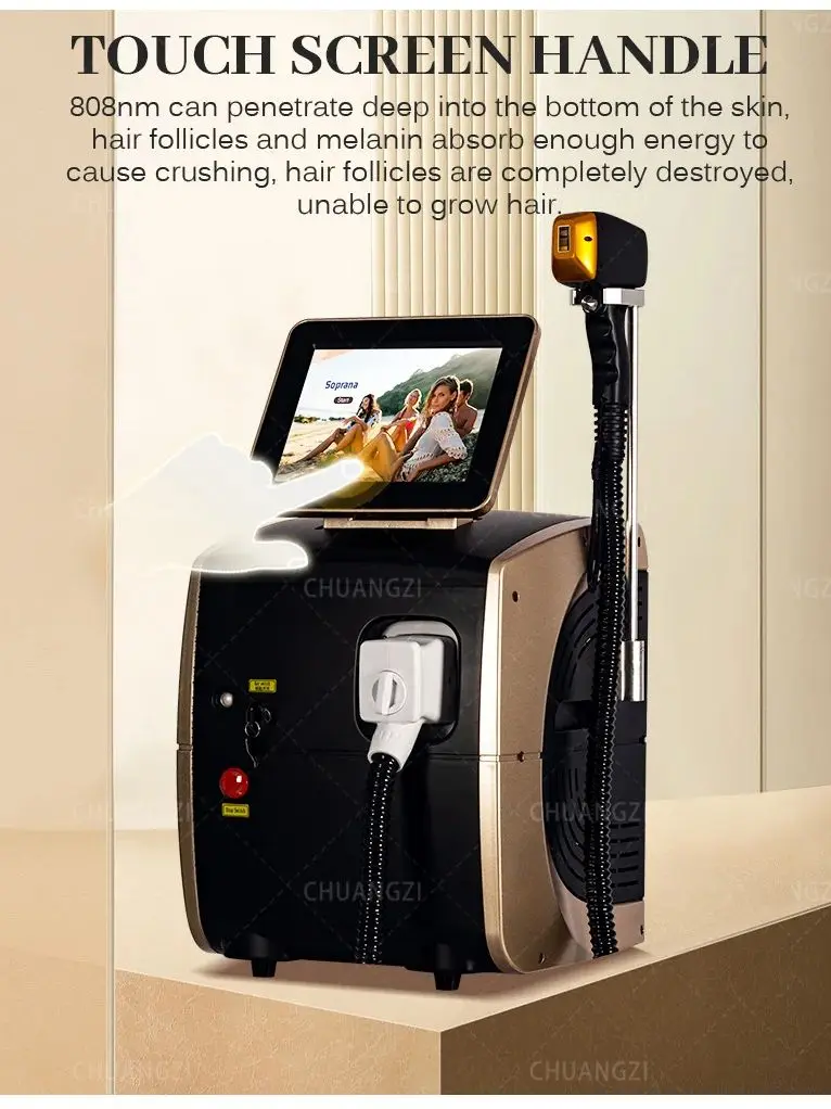 Freezing Point Painless And Permanent Hair Removal Machine Advanced Cooling Technology HD Touch Screen New 808nm Laser Device
Freezing Point Painless And Permanent Hair Removal Machine Advanced Cooling Technology HD Touch Screen New 808nm Laser Device