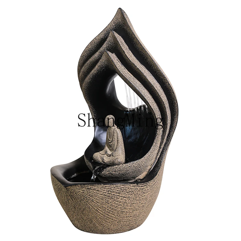 LXY Zen flowing water ornament living room entrance office decoration water feature household small fountain landscape
LXY Zen flowing water ornament living room entrance office decoration water feature household small fountain landscape