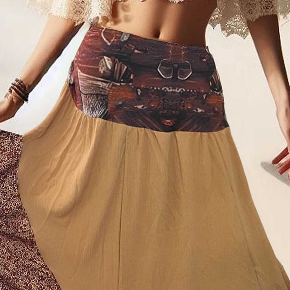 Women’s Retro Patchwork A-Line Pleated Bohemia Long Skirt High Waist Casual Elegant Streetwear for Women 2026 Summer
Women’s Retro Patchwork A-Line Pleated Bohemia Long Skirt High Waist Casual Elegant Streetwear for Women 2026 Summer