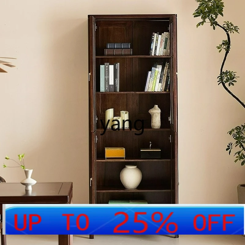 LMM New Chinese Style Solid Wood Bookcase Home Living Room Storage Cabinet Wall-Mounted Bookshelf with Glass Door
LMM New Chinese Style Solid Wood Bookcase Home Living Room Storage Cabinet Wall-Mounted Bookshelf with Glass Door
