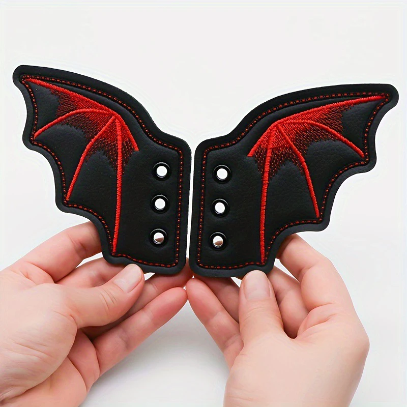 1Pair Black And Red Bat Shoe Wings Embroidery DIY Charm Decoration For Sneaker Clothing Shoelaces Punk Halloween Gift Accessory
1Pair Black And Red Bat Shoe Wings Embroidery DIY Charm Decoration For Sneaker Clothing Shoelaces Punk Halloween Gift Accessory