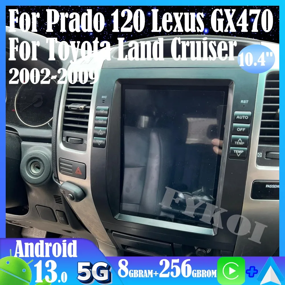 Android 13 For Prado 120 Lexus GX470 For Toyota Land Cruiser 2002-2009 Car Radio Automotive Multimedia Tesla Style Carplay Auto
Android 13 For Prado 120 Lexus GX470 For Toyota Land Cruiser 2002-2009 Car Radio Automotive Multimedia Tesla Style Carplay Auto
