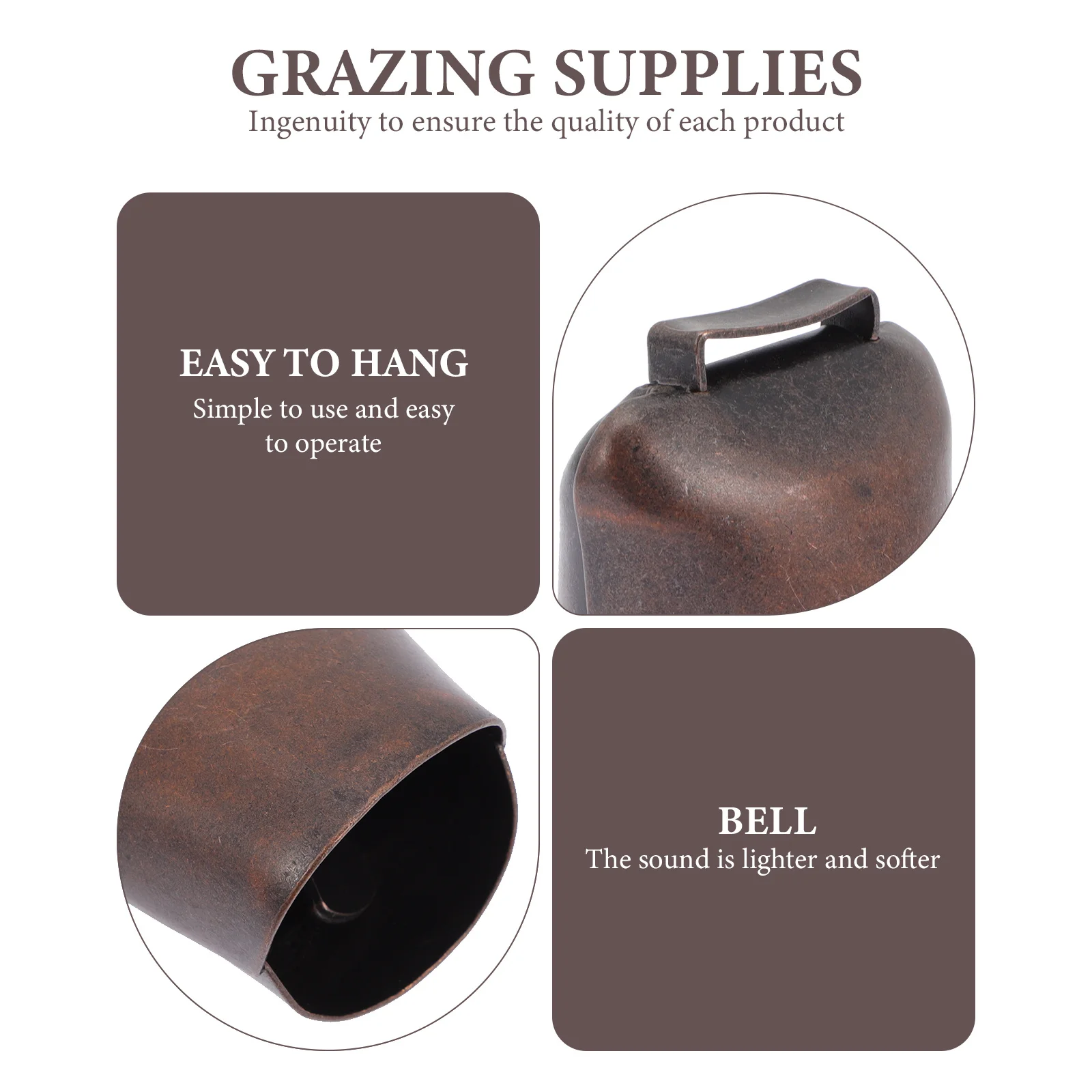 2pcs Metal Bell Iron Cow Bells For Livestock Anti Lost Grazing Supplies Farm Animal Loud Bells Farming Accessories
2pcs Metal Bell Iron Cow Bells For Livestock Anti Lost Grazing Supplies Farm Animal Loud Bells Farming Accessories