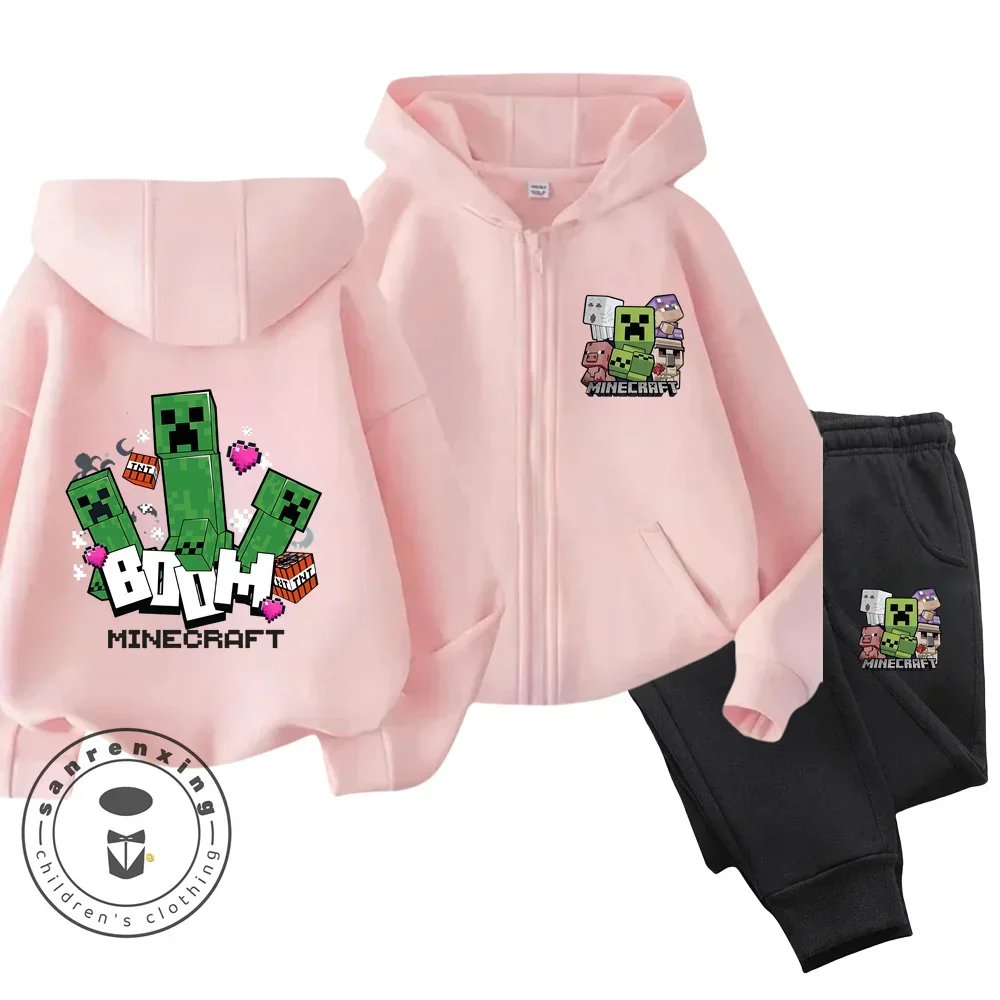 Minecraft Kids Zipper Hoodie Set Cartoon Print Autumn/Winter Long Sleeve Sweatshirt Cute Casual Stylish Top for Boys and Girls
Minecraft Kids Zipper Hoodie Set Cartoon Print Autumn/Winter Long Sleeve Sweatshirt Cute Casual Stylish Top for Boys and Girls