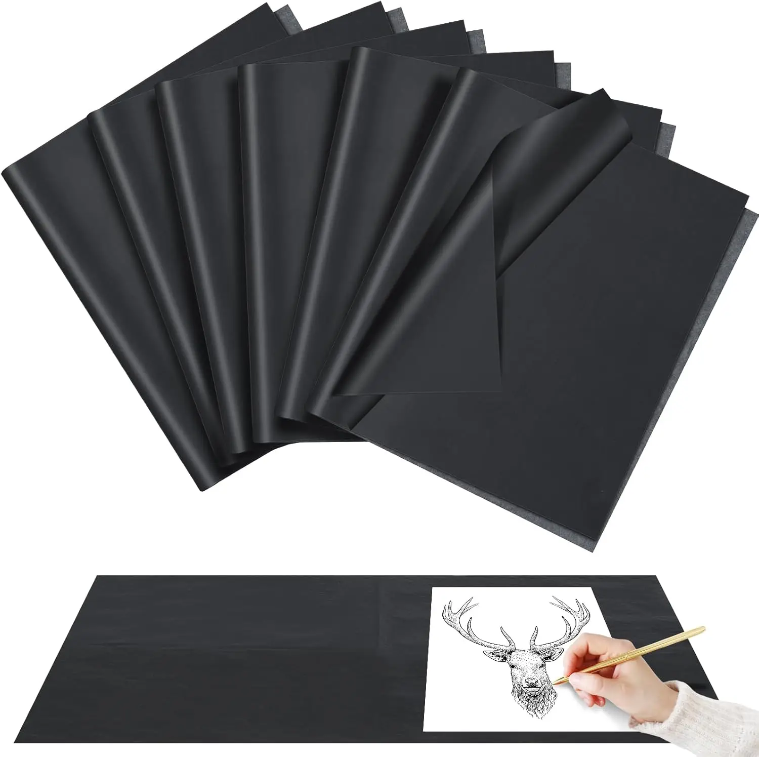10 Sheets 18''x24'' Carbon Transfer Paper for Tracing, Drawing, Art Supplies
10 Sheets 18''x24'' Carbon Transfer Paper for Tracing, Drawing, Art Supplies
