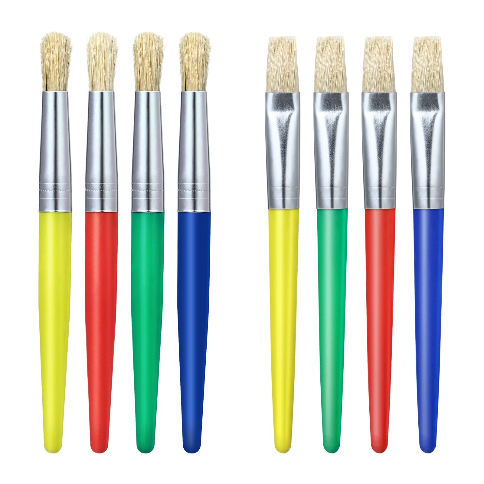 8 Pcs Kids Painting Brushes Plastic Handle Coated Bristles For Children Craft DIY Tools Watercolor Gifts
8 Pcs Kids Painting Brushes Plastic Handle Coated Bristles For Children Craft DIY Tools Watercolor Gifts
