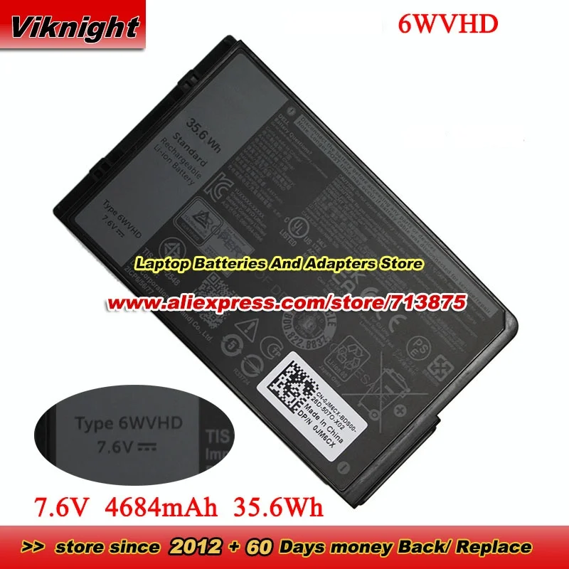 Аккумулятор 6WVHD VDDJY 0VDDJY для ноутбуков Latitude 7212 7220 7230 Rugged Extreme 0JM6CX JM6CX 7.6V 4684mAh 35.6Wh
Аккумулятор 6WVHD VDDJY 0VDDJY для ноутбуков Latitude 7212 7220 7230 Rugged Extreme 0JM6CX JM6CX 7.6V 4684mAh 35.6Wh