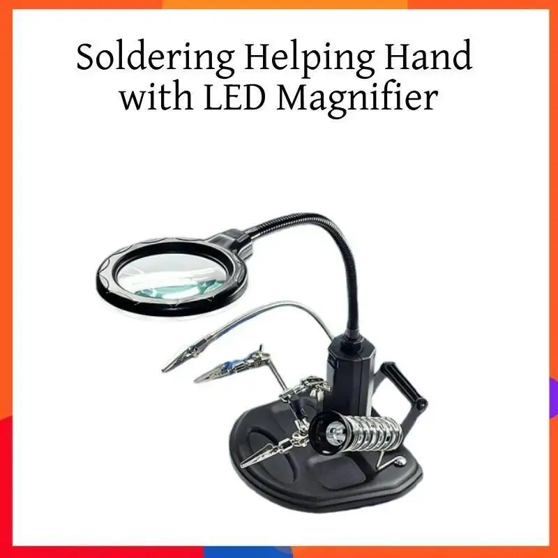Magnifying Lamp Soldering Station Dual Goose Neck Flexible Arm Adjustable Magnifier with Crocodile Clips for Electronics Craft
Magnifying Lamp Soldering Station Dual Goose Neck Flexible Arm Adjustable Magnifier with Crocodile Clips for Electronics Craft