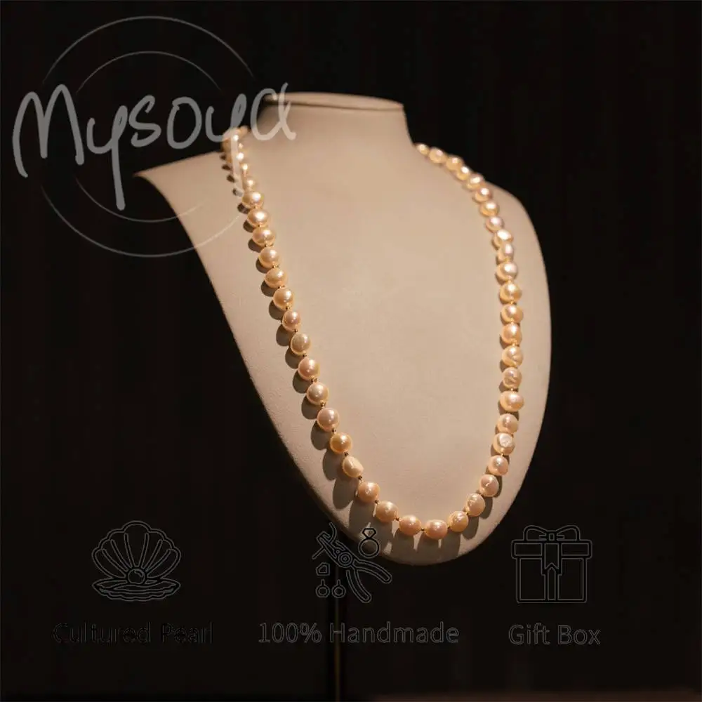 MYSOYA White Baroque Freshwater Pearl Necklace 9-10mm with Gift Box for Her/Him,for Birthday/Wedding/Anniversary/Valentine's Day
MYSOYA White Baroque Freshwater Pearl Necklace 9-10mm with Gift Box for Her/Him,for Birthday/Wedding/Anniversary/Valentine's Day