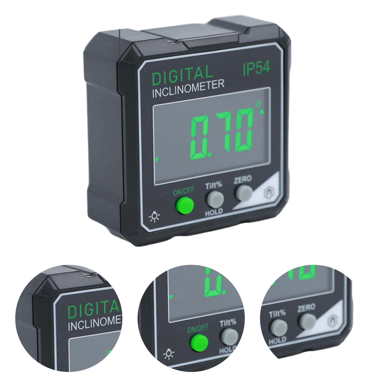 Цифровой угломер 4-сторонний магнитный измеритель угла с ЖК-дисплеем, противоскользящий, для деревообработки, измерительный инструмент 4x90 °
Цифровой угломер 4-сторонний магнитный измеритель угла с ЖК-дисплеем, противоскользящий, для деревообработки, измерительный инструмент 4x90 °