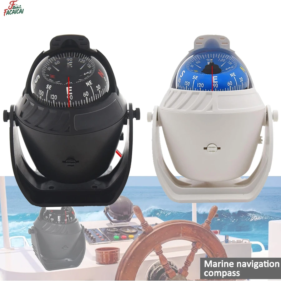 Boat Compass Portable Dash Mount Compass Ball with Magnetic Declination Light Pivoting Dashboard for Car- Electronic Sea Compass
Boat Compass Portable Dash Mount Compass Ball with Magnetic Declination Light Pivoting Dashboard for Car- Electronic Sea Compass