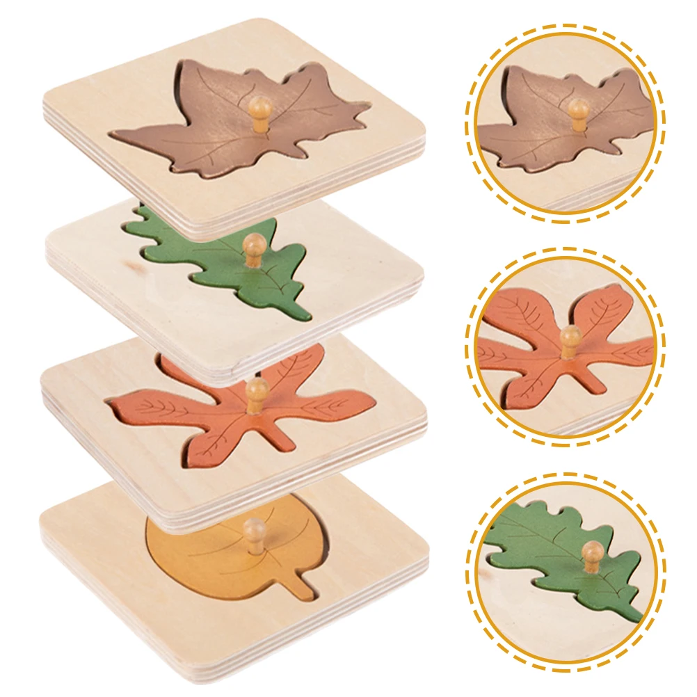 4pcs Leaves Puzzle Wooden Shape Cognitive Educational Montessori Preschool Kids Early Learning Coordination
4pcs Leaves Puzzle Wooden Shape Cognitive Educational Montessori Preschool Kids Early Learning Coordination