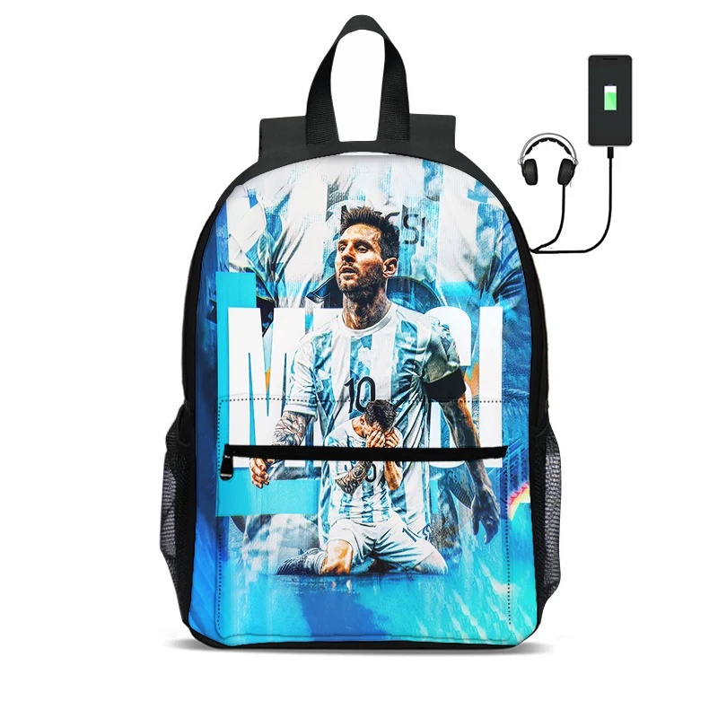 M-Messi Child School bags Football Star Backpack with USB interface Bag for Student Rucksack Football Sport Bookbag Kids Gift
M-Messi Child School bags Football Star Backpack with USB interface Bag for Student Rucksack Football Sport Bookbag Kids Gift