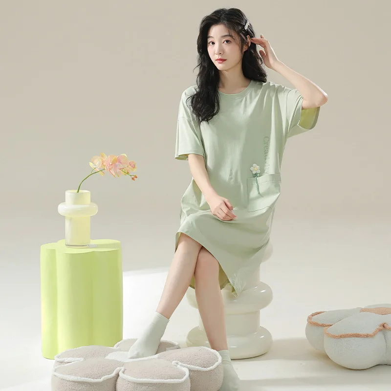 Antibacterial Pure Cotton Short Sleeved Pajamas In Large Size, Pregnant Women's Pajamas, New Summer, Cute And Loose And Comfort
Antibacterial Pure Cotton Short Sleeved Pajamas In Large Size, Pregnant Women's Pajamas, New Summer, Cute And Loose And Comfort