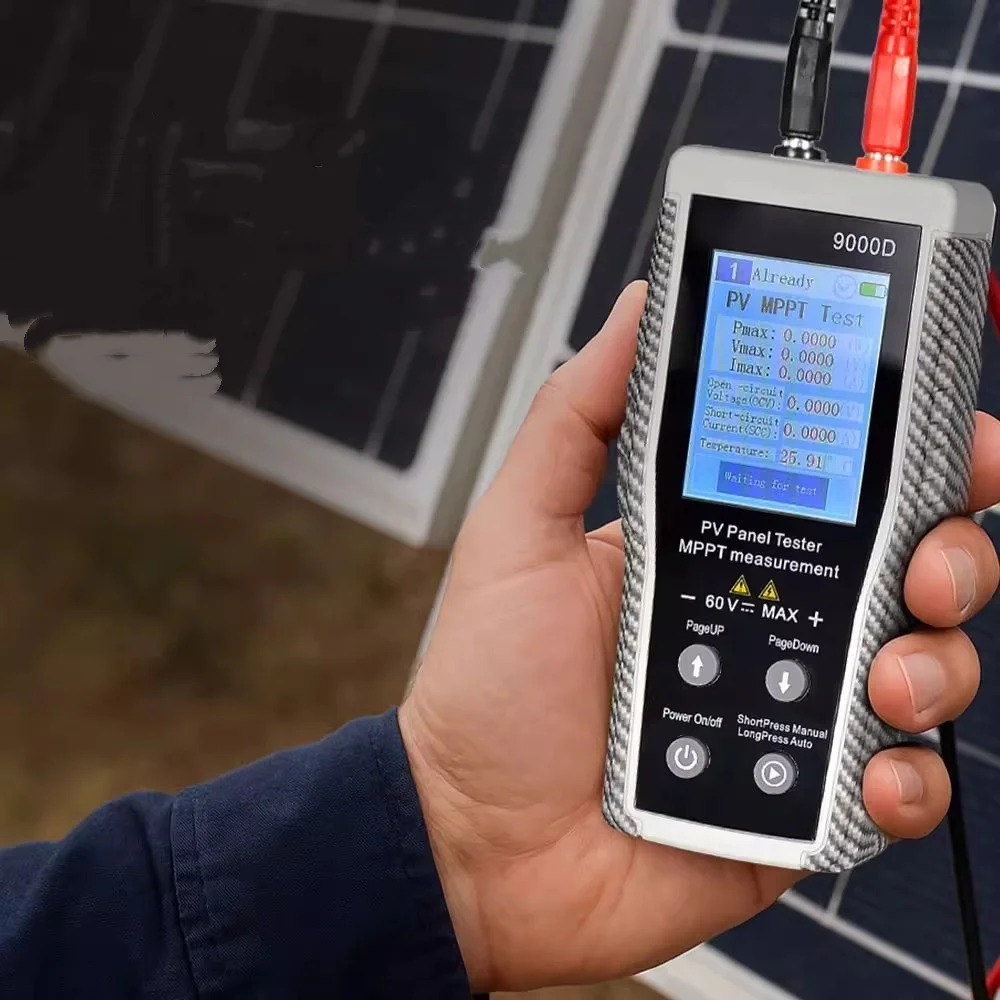 Solar PV Panel Tester MPPT Pmax/Vmax/Imax 0-800W 60V 35A Manual/Auto Mode 2.8"TFT for Solar System Maintenance HP-9000D
Solar PV Panel Tester MPPT Pmax/Vmax/Imax 0-800W 60V 35A Manual/Auto Mode 2.8"TFT for Solar System Maintenance HP-9000D