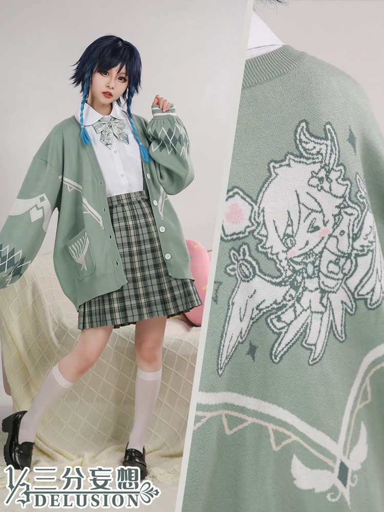 COSLEE Genshin Impact Venti Cosplay Costume JK School Uniform Coat Shirt Skirt Daily Dress Halloween Party Outfit For Women
COSLEE Genshin Impact Venti Cosplay Costume JK School Uniform Coat Shirt Skirt Daily Dress Halloween Party Outfit For Women